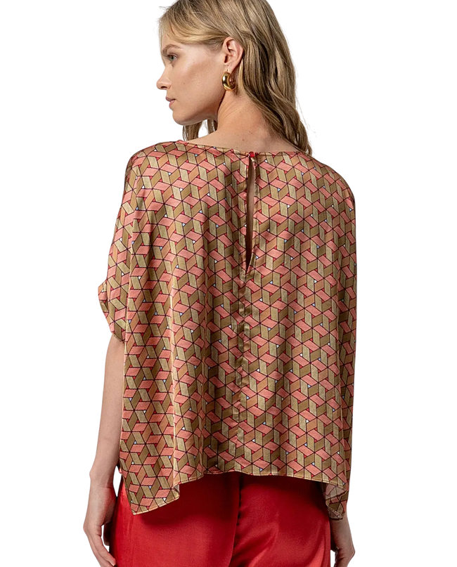 MULTI CAPE-STYLE BLOUSE