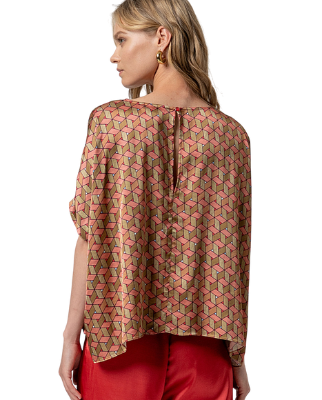 CAPE STYLE BLOUSE MULTI