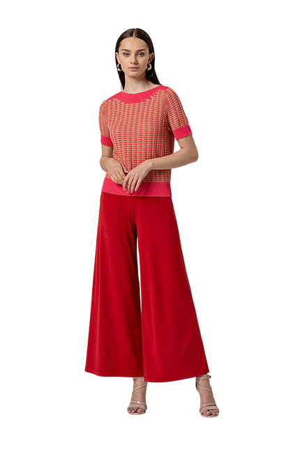 SURKANA BOAT NECK SHORT SLEEVE SWEATER PINK
