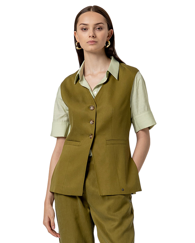GILET OLIVE