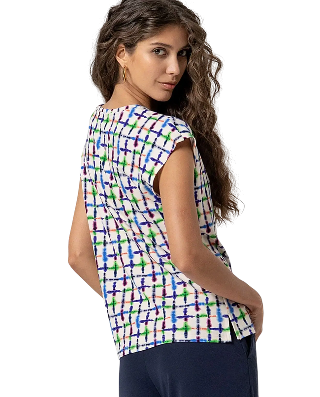 BLUE SLEEVELESS T-SHIRT