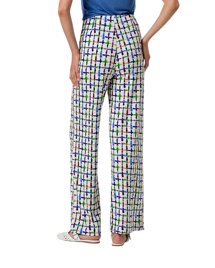 BLUE STRAIGHT-LEG PANTS