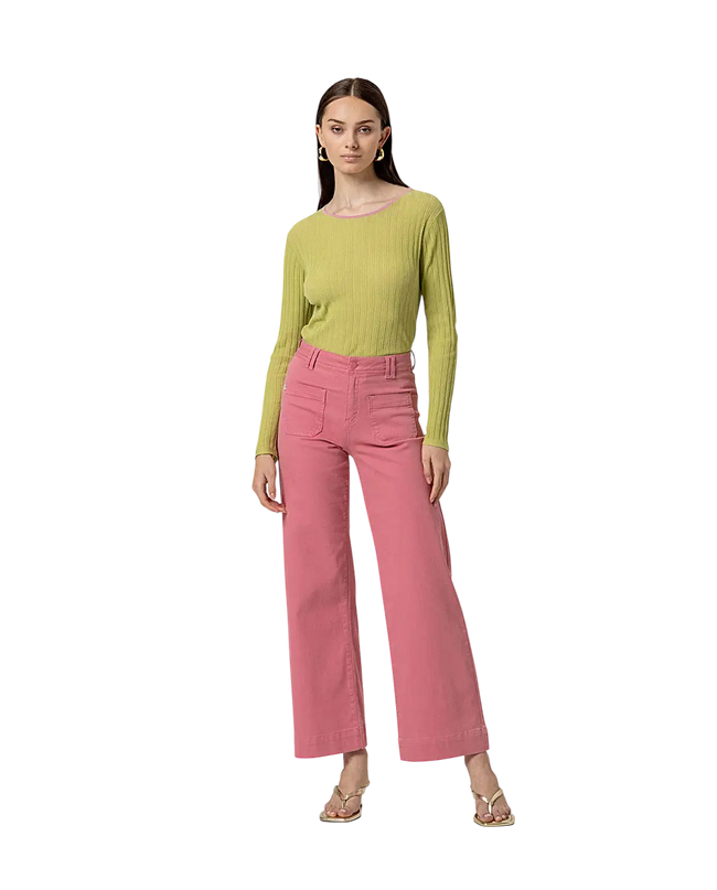 PINK WIDE-LEG PANTS