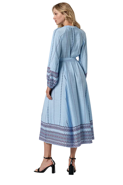 SURKANA LONG SHIRT DRESS SKY BLUE