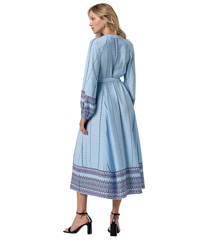 SURKANA SKY BLUE LONG SHIRT DRESS