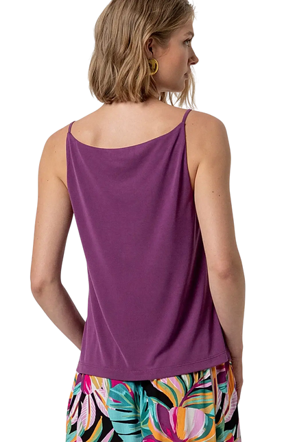 SURKANA V-NECK STRAP TOP PURPLE