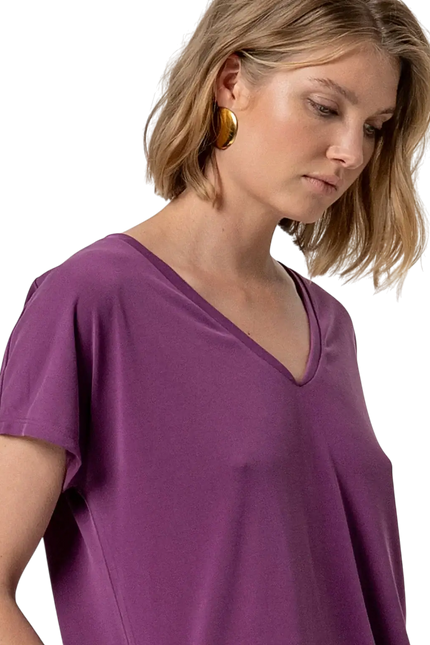 SURKANA SLEEVELESS V-NECK T-SHIRT PURPLE
