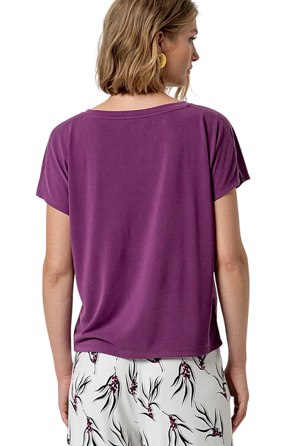 SURKANA SLEEVELESS V-NECK T-SHIRT PURPLE