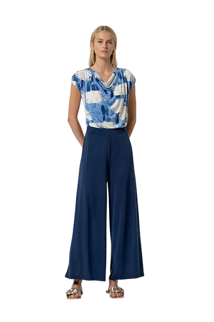 SURKANA WIDE LEG PANTS NAVY BLUE