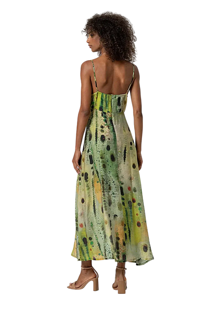 SURKANA V-NECK STRAP DRESS GREEN