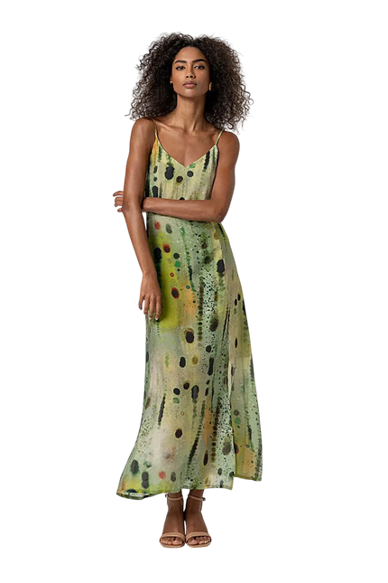 SURKANA V-NECK STRAP DRESS GREEN