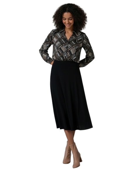 SKIRT PLAIN COLOR BLACK