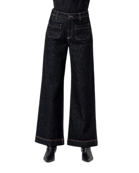 SURKANA JEANS MET FRONT POCKETS, BLACK