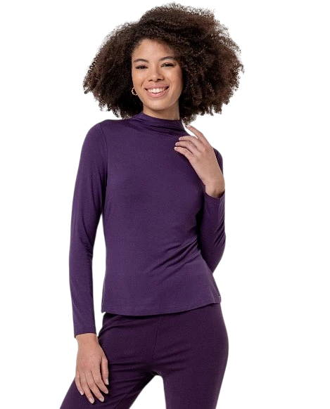 SURKANA HIGH NECK TOP, PAARS