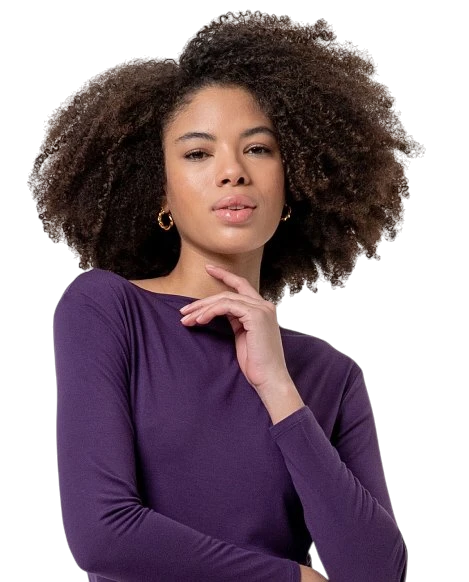 SURKANA BOAT NECK TOP, PAARS