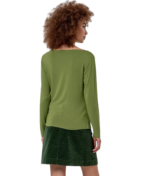 SURKANA BOAT NECK TOP, GROEN