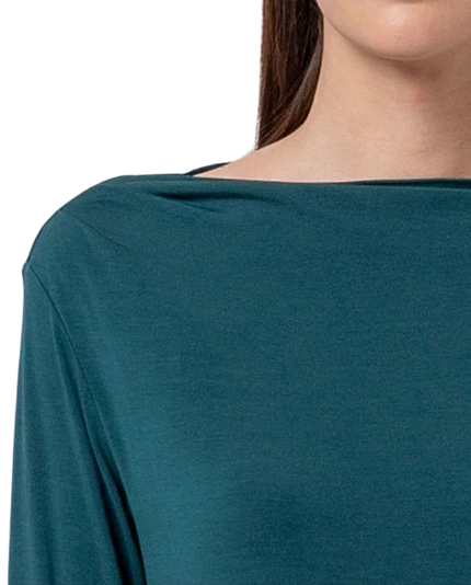 SURKANA BOAT NECK TOP, PETROL