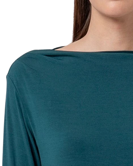 SURKANA BOAT NECK TOP, PETROL