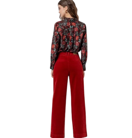 Pantalón de pana SURKANA, rojo burdeos