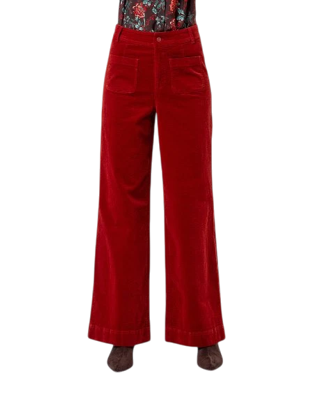SURKANA CORDUROY BROEK 556TASS523,  BORDEAUXROOD
