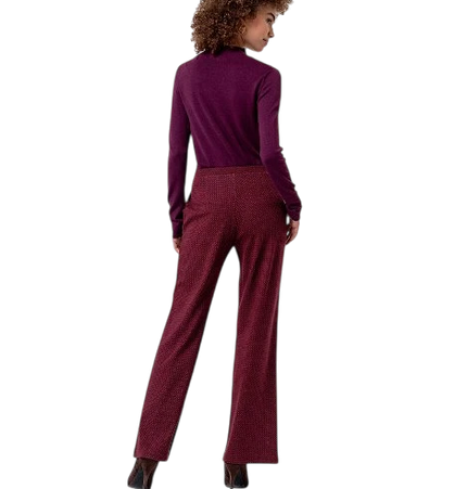 Pantalón recto SURKANA, rojo burdeos