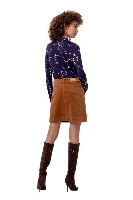 surkana short corduroy skirt with pockets Toffee
