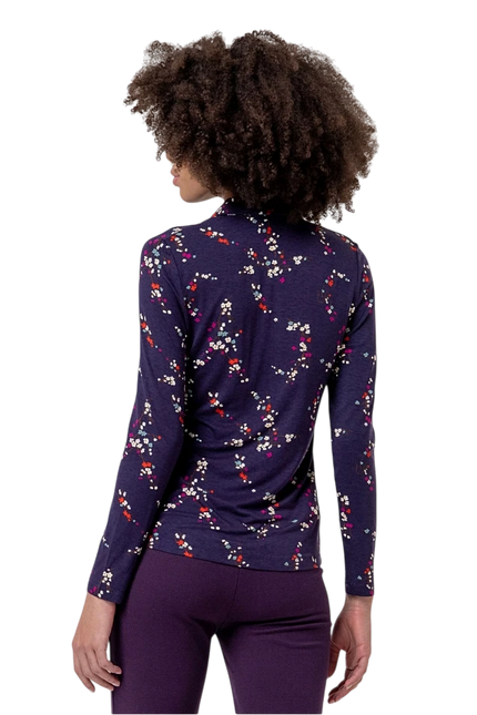 Surkana Floral viscose shirt, Purple