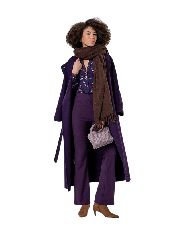 Surkana Floral viscose shirt, Purple