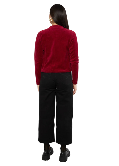 Jolly Zip Up fine needle red