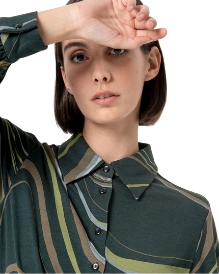 stretchblouse lange mouw, goen