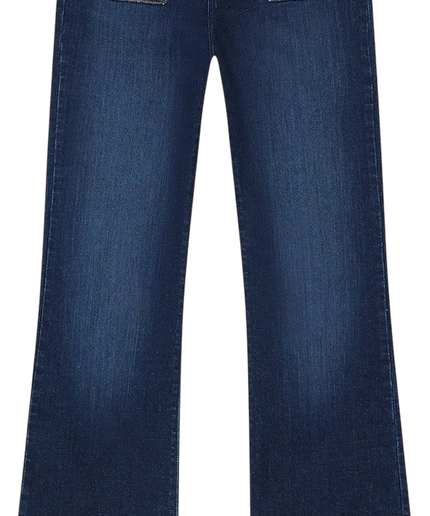 DŻINSY WRANGLER ROZKLOSZOWANE, CIEMNY SPRANY DENIM