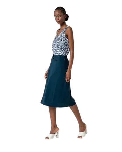 SURKANA SKIRT petrol met riemdetail