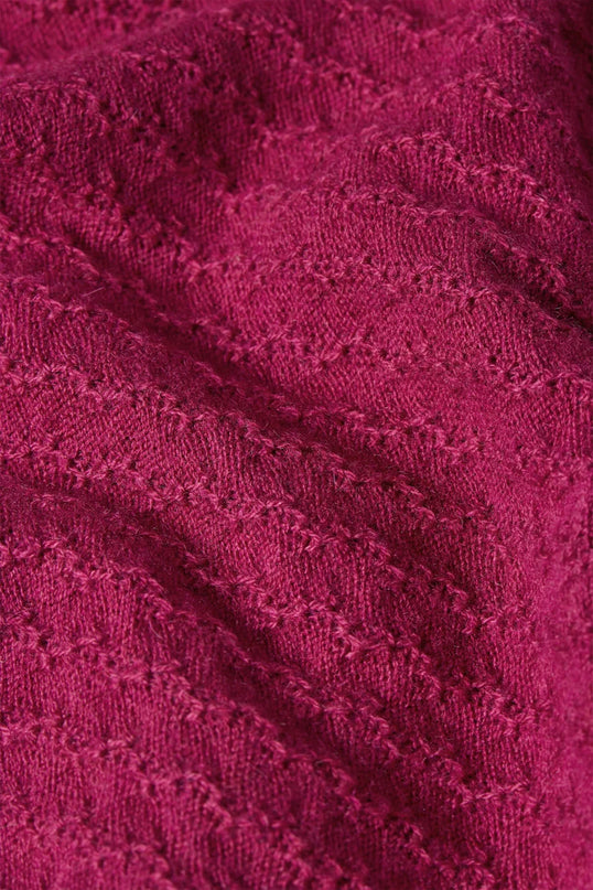 Deep V Cardi Cedar violet pink