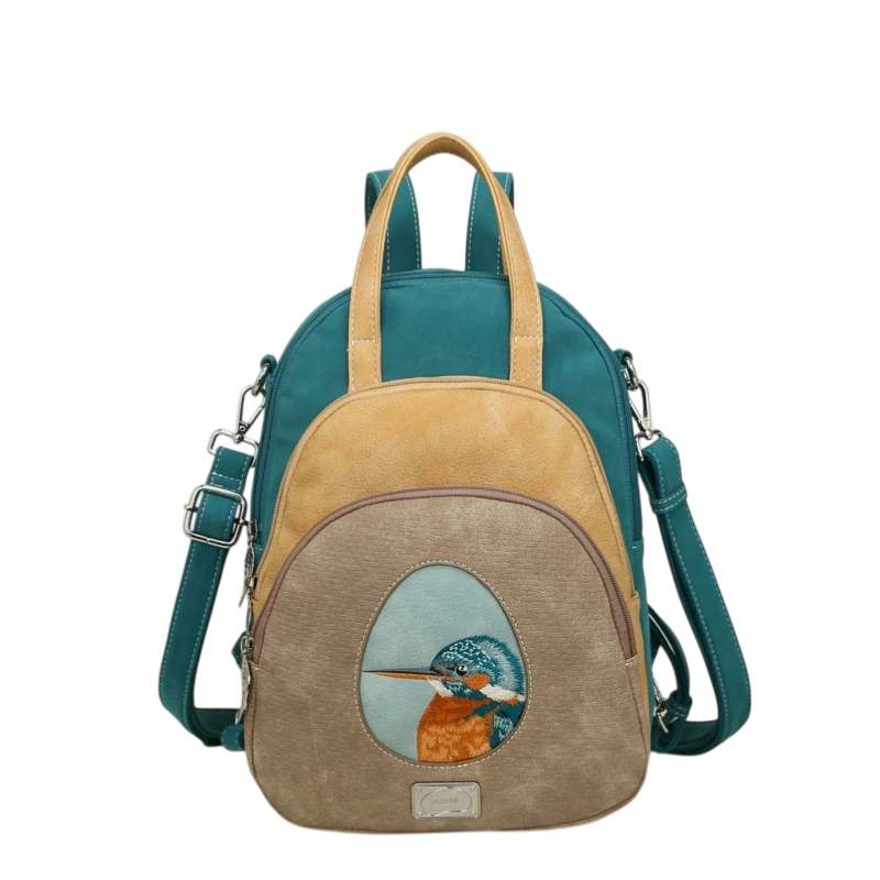 Eggy – Beige/Peach/Petrol Ijsvogel