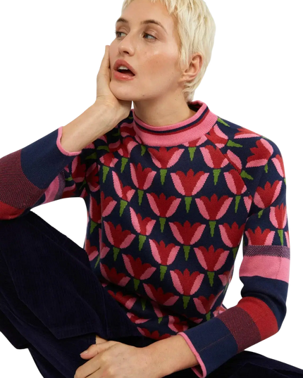 BLUTSGESCHWISTER Knitted Jumper Cold Day Warm Heart