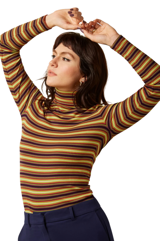 Rollneck Top Eira Stripe multi color