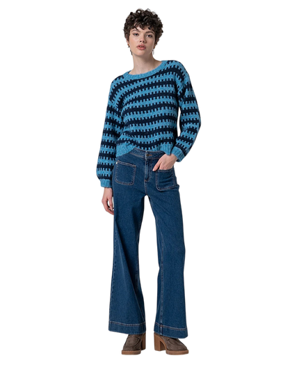 WIDE LEG PANTS Lucia, indigo