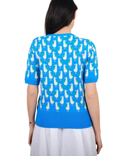 Jacquard knit", seagulls