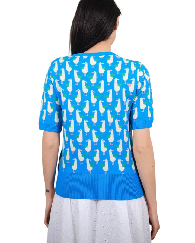 Jacquard knit", seagulls