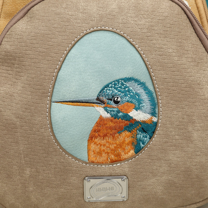 Eggy – Beige/Peach/Petrol Ijsvogel