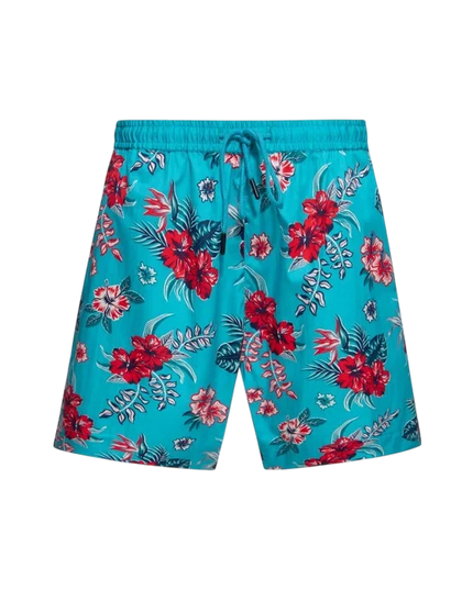 KING KEROSIN KORTE BROEK HIBISCUS, SKY BLUE