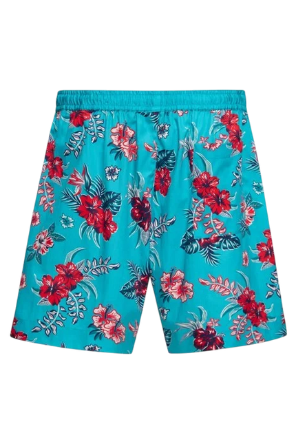 KING KEROSIN KORTE BROEK HIBISCUS, SKY BLUE