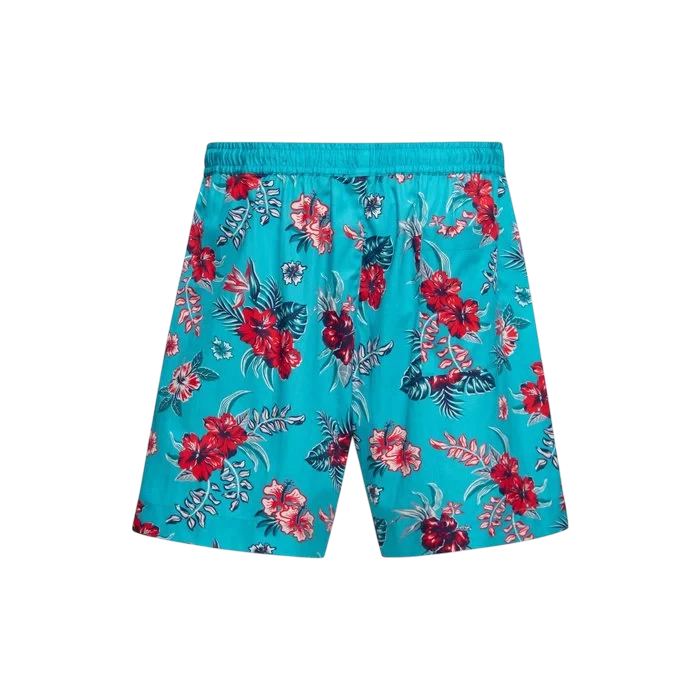 KING KEROSIN KORTE BROEK HIBISCUS, SKY BLUE