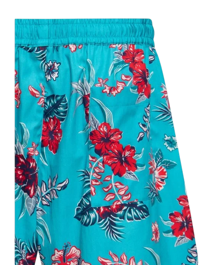 KING KEROSIN KORTE BROEK HIBISCUS, SKY BLUE