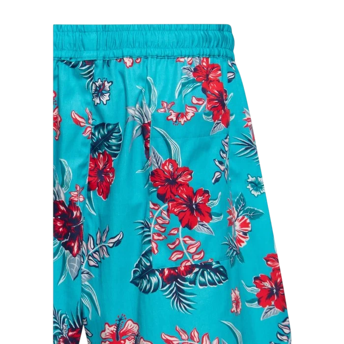 KING KEROSIN KORTE BROEK HIBISCUS, SKY BLUE