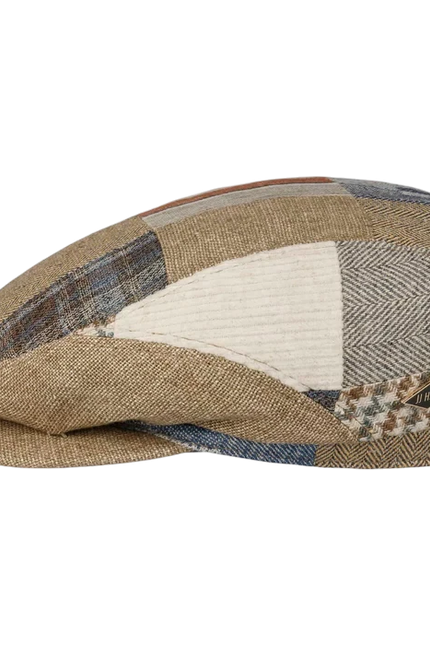 JJ HATS BELFAST PATCHWORK FLAT CAP