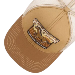 STETSON TRUCKERCAP MUSTANG, BROWN/ BEIGE