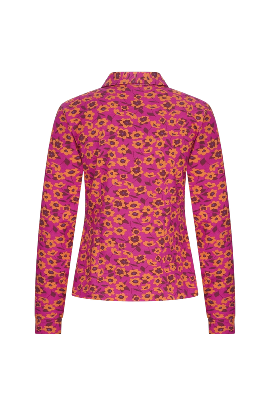 Blouse Long Sleeve", Flower Bed Raspberry