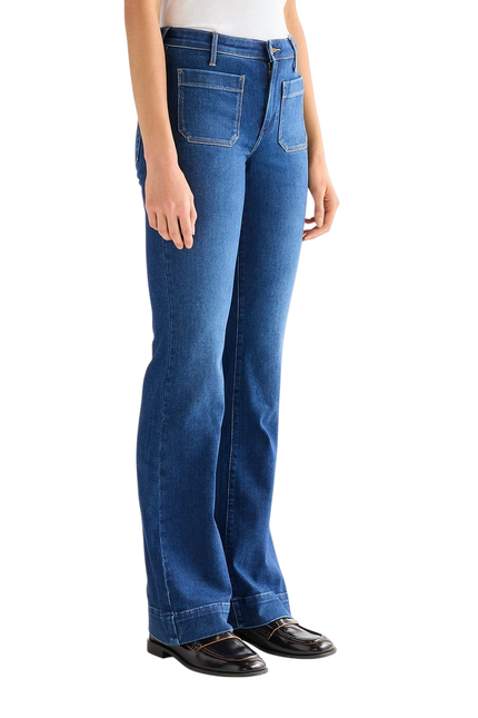 WRANGLER FLARE JEANS, DARK WASH