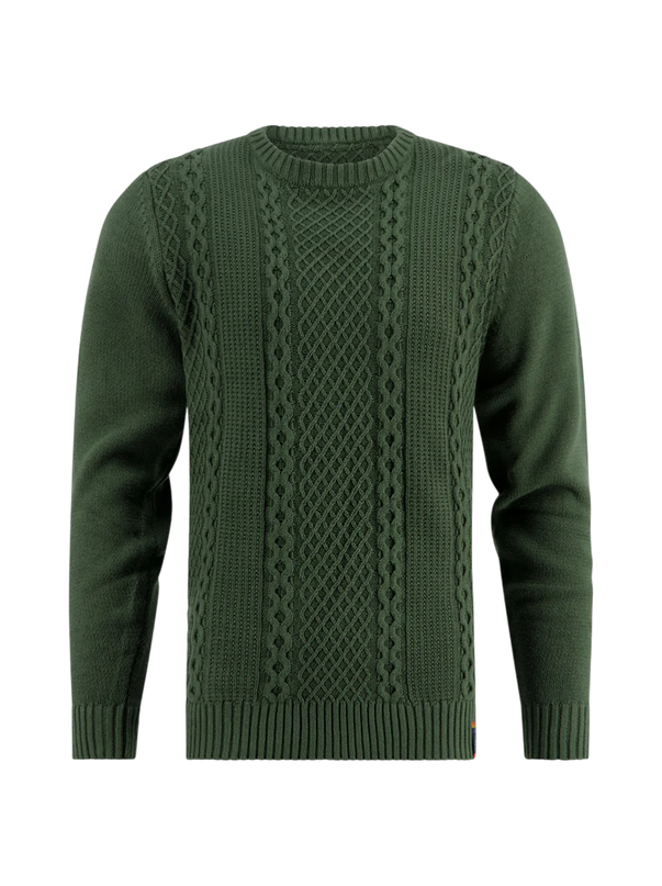 Pullover cable dark green